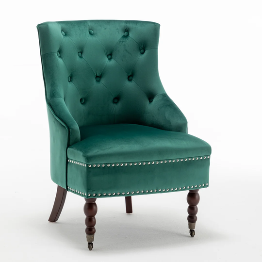 Curtsinger 67Cm Wide Tufted Velvet Armchair
