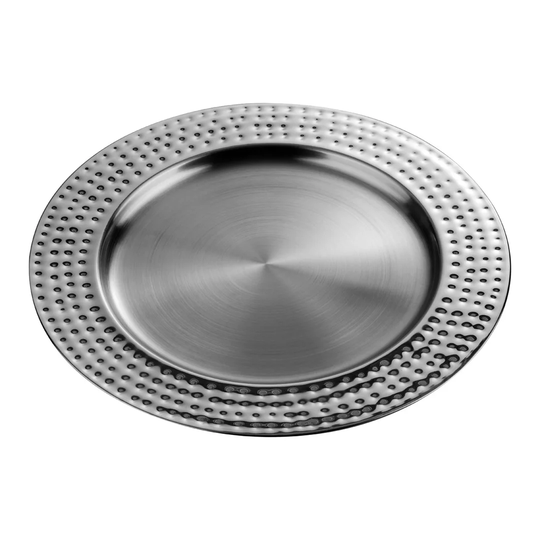 33cm Hammered Barware Plate