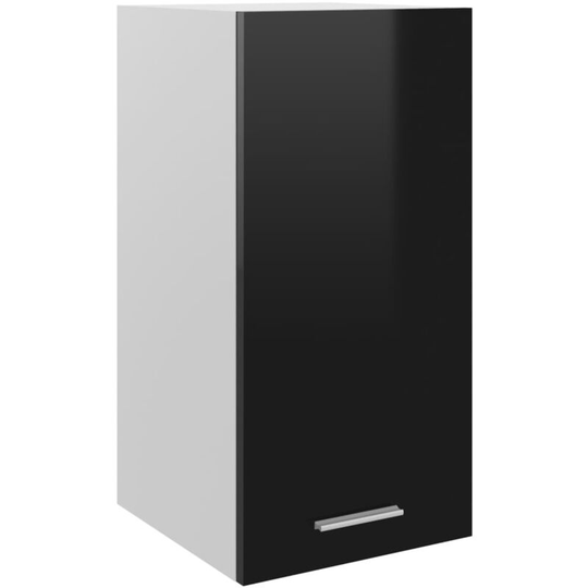 Hanging Cabinet High Gloss Black 29.5x31x60 cm Chipboard