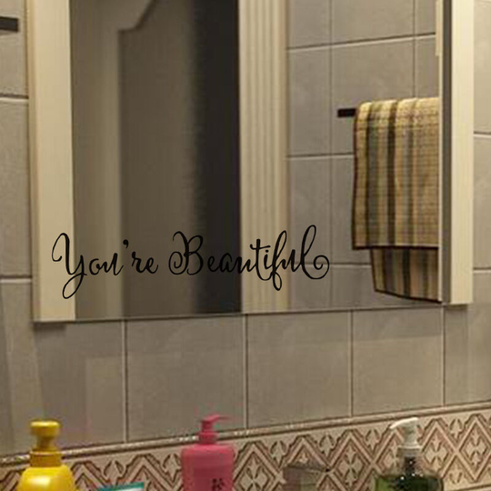 54 x14 cmVinyl Wall Decal,Inspirational Quote Vinyl Wall Decal for Office Bathroom Mirror Bedroom Apartment Business Life Quotes Lettering Stickers
