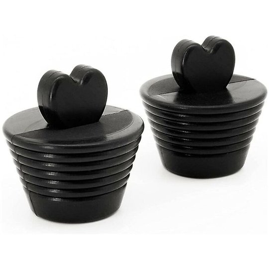 Sunflowergb - 2pcs Universal Bathtub Stopper Bathtub Stopper Bathtub Sink Drains Bathtub Drain Stopper Black Stopper