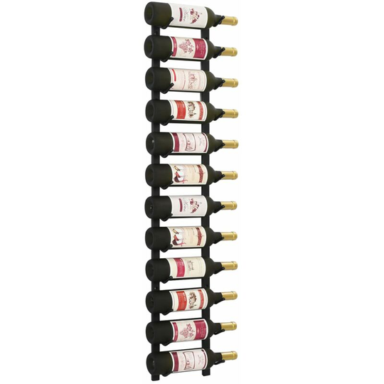 Kinsley 12 Bottle Wall Mounted Wine Rack by Symple Stuff - Black