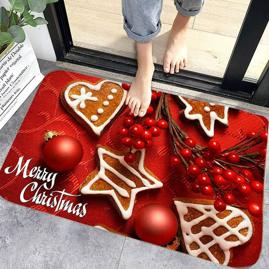 Christmas Doormat, Indoor Non-slip Mat, Indoor Christmas Pattern, Home Decor, Christmas Doormat, Bathroom Mat, Bedroom Carpet (M6)