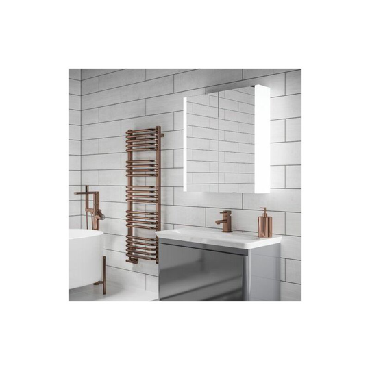 HIB - Paragon 60 led Illuminated Aluminium Mirror Cabinet - 600mm Wide - 51900 - Aluminium