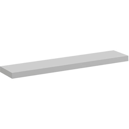 Napoli Gloss Grey Pearl 60cm Floating Bathroom Shelf - Gloss Grey Pearl