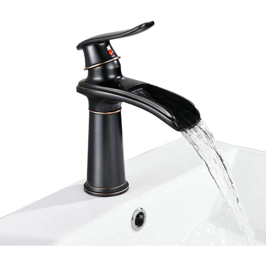 Single Handle Bathroom Sink Faucet, Black