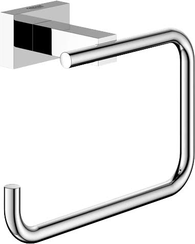 Grohe Essentials Cube Chrome Wall Hung Toilet Roll Holder