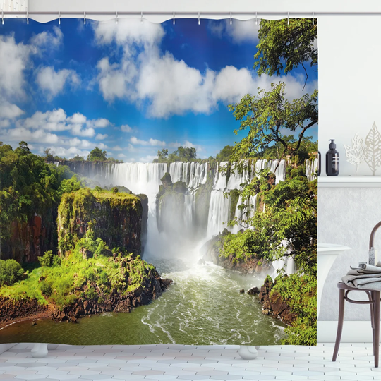 Bicking 13 Piece Polyester Shower Curtain Set