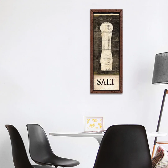 'Salt & Pepper I' by Daphne Brissonnet - Floater Frame Panoramic Graphic Art Print on Canvas