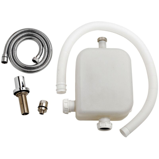 Nuie - Deck Mounted Shower Kit with Hose - Chrome