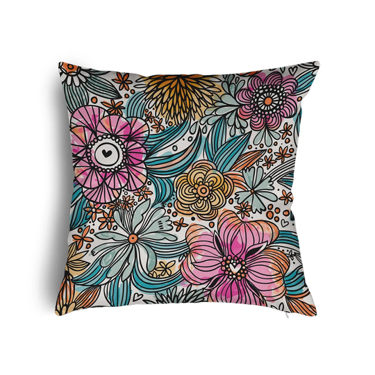 Arko Floral Square Scatter Cushion with Filling