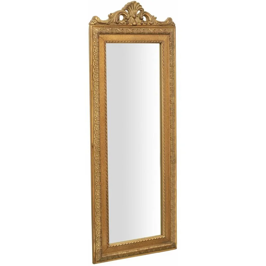 Wall mirror Bathroom mirror with gold frame Shabby mirror Bedroom mirror 90x35x4 cm