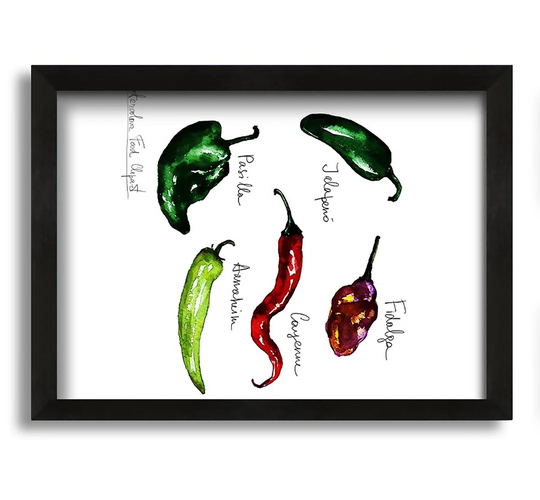 Chili Names - Picture Frame Painting on Canvas