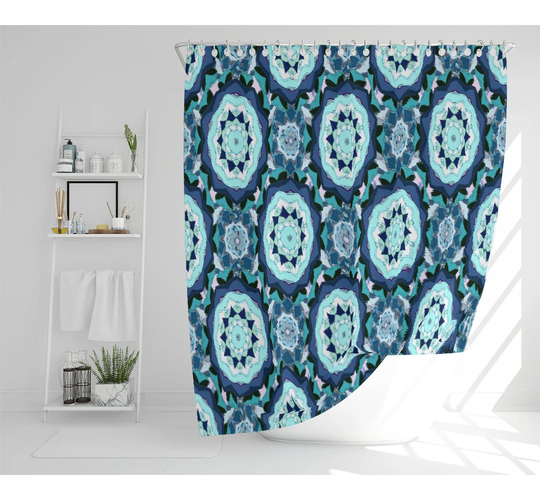 Bumpy Polyester Shower Curtain Set