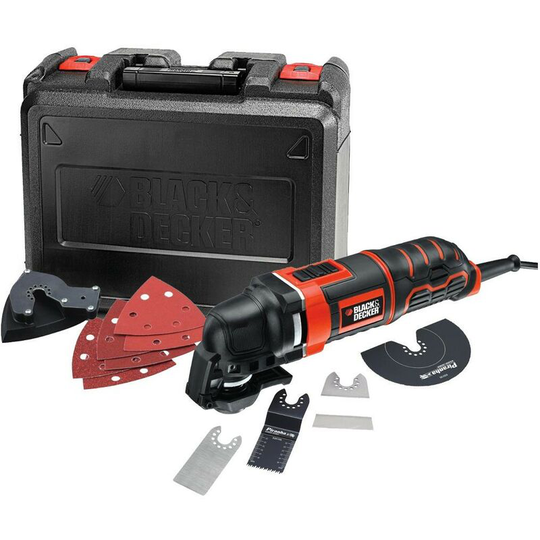 Black Decker MT300KA 240v Oscillating Multi Tool +12 Wood Metal Blades Sanding