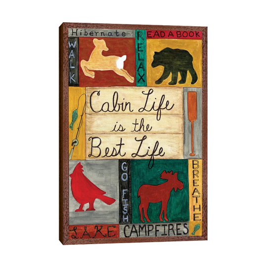 Cabin Life by Cheryl Bartley - Typography on Canvas
