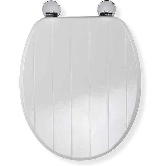 Flexi-Fix Hayward Top & Bottom Fix Toilet Seat, White - Croydex