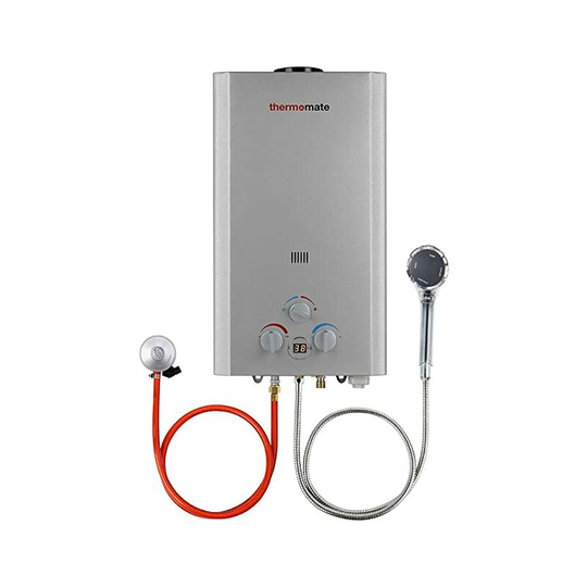 Thermomate - Gas Water Heater, 12L Instant Outdoor lpg Water Heater, Portable Tankless Propane Gas Boiler BE318S