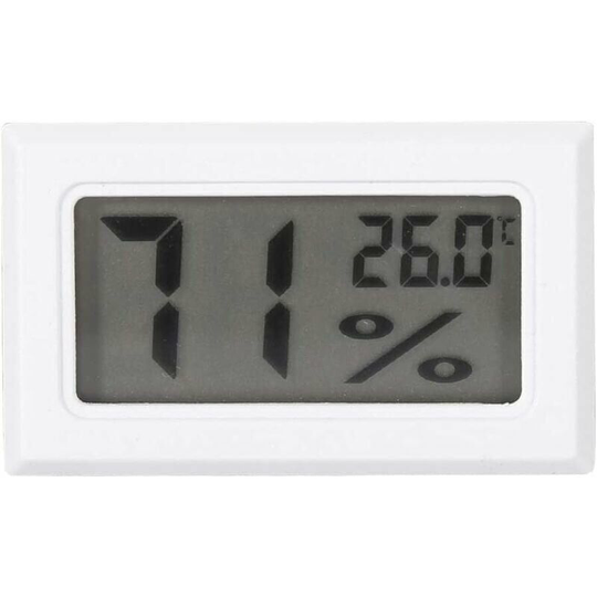 Humidity Monitor for Home Office Greenhouse ThermometerAccurate Humidity Digital LCD Display Hygrometer Thermometer Indoor white