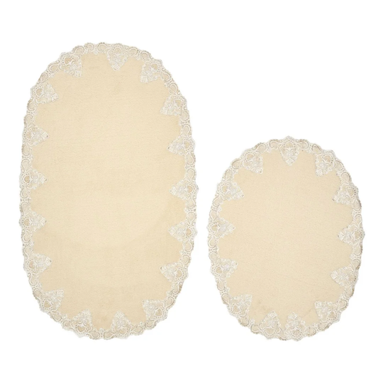 Hornbuckle 2 Piece set Oval Bath Mat