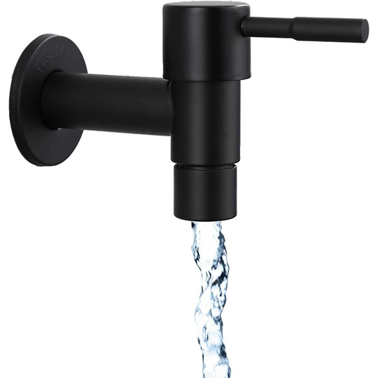 Kitchen Sink Faucet Black Quick Unique Cold Faucet Bathroom Stainless Steel Faucet Full Air Faucet Wall Wall Washing Machine Faucet for Home Kitchen