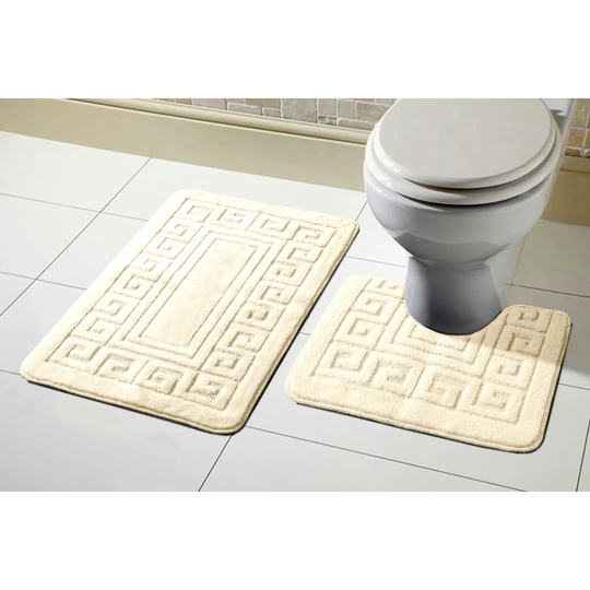 Luxury Greek 2 Piece Bath Rug Set