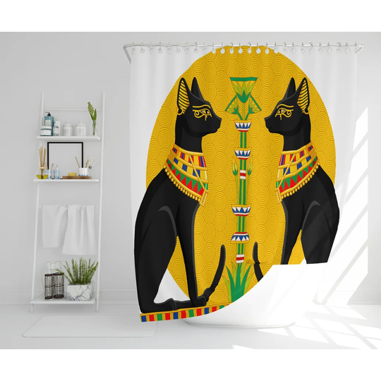 Rathi Polyester Shower Curtain Set