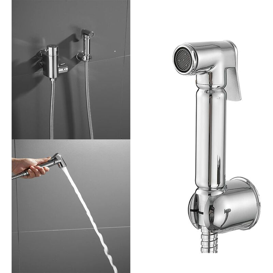 Concealed Bidet Mixer Spray Set for Hot and Cold Water by Thermostatic Valve, Handheld Bidet Spray Muslim Shower Toilet Attachment with Hose for