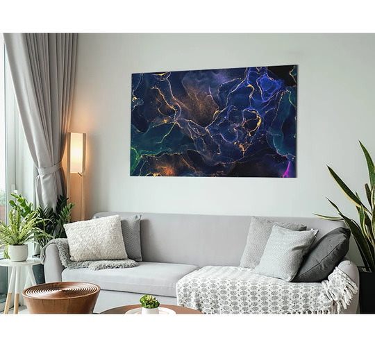 Deep Ocean World Glitter - Unframed Painting on Metal
