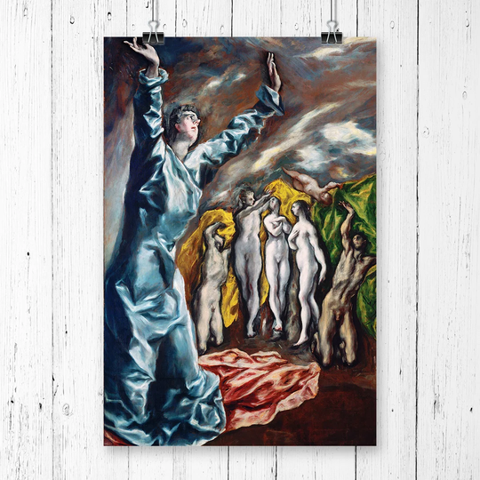 'The Vision of Saint John' by El Greco Printing Print