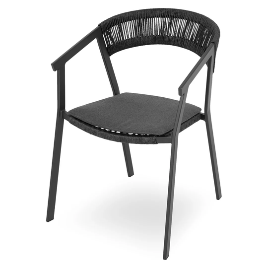 Kiger Stacking Patio Dining Armchair with Cushion