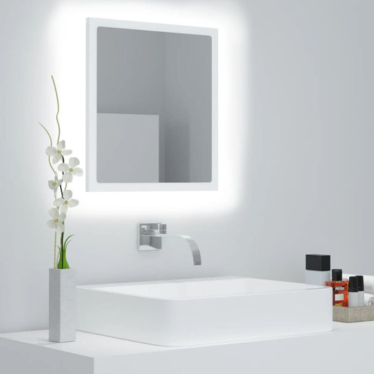 Led Bathroom Mirror White 40x8.5x37 cm Chipboard