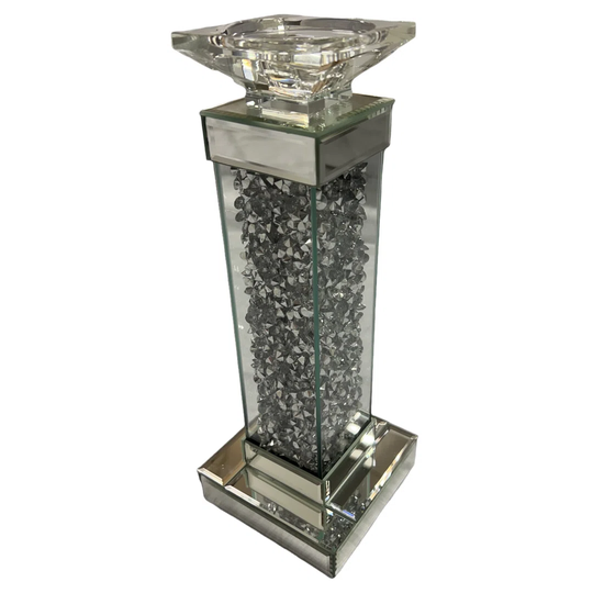 35Cm H Glass Tabletop Candlestick