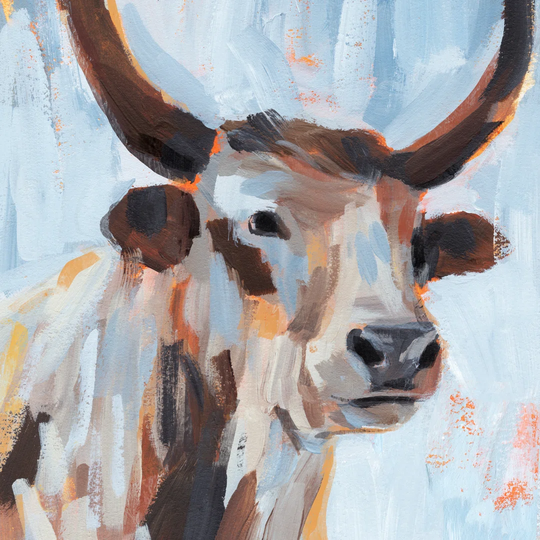 Vivid Cattle I by Annie Warren - Wrapped Canvas Painting