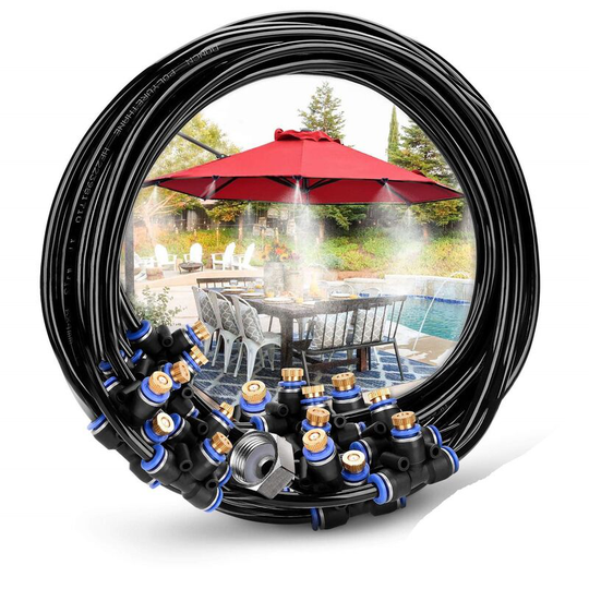 Drop Irrigation Kit Misting Micro Flow Drip Kit With (8m) Garden Brurilization Cooling Watering System Distribution for Greenhouse Trampoline for