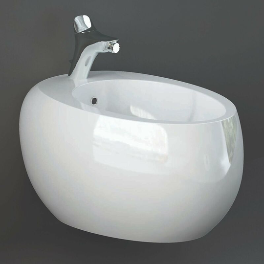 Rak Ceramics - rak Cloud Wall Hung Bidet 560mm Projection 1 Tap Hole - Alpine White