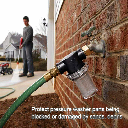Swyeoot - Pressure washer pre-filter, faucet filter, with 100 mesh and 40 mesh filter, 2 gaskets, 3 filter caps