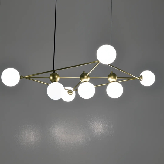 Shippenville 7 - Light Novelty Modern Linear Pendant with Wrought Iron Accents