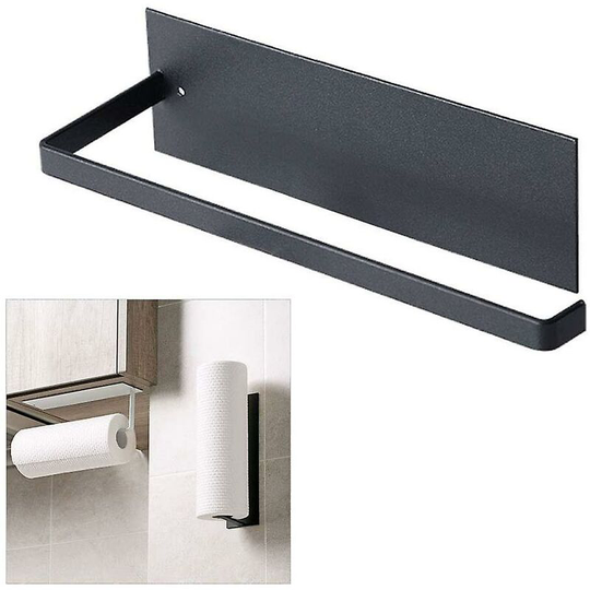 Self Adhesive Kitchen Roll Holders, Kitchen Paper Towel Holder Under The Aluminum Cling Film Dispenser for Kitchen Utensils for Bathroom Refrigerator