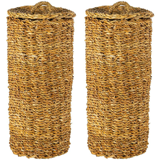 Typha Toilet Roll Holders - Natural - Pack of 2 - Harbour Housewares