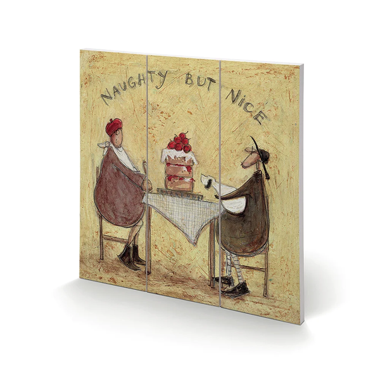 'Naughty But Nice' Painting Multi-Piece Image on Wood