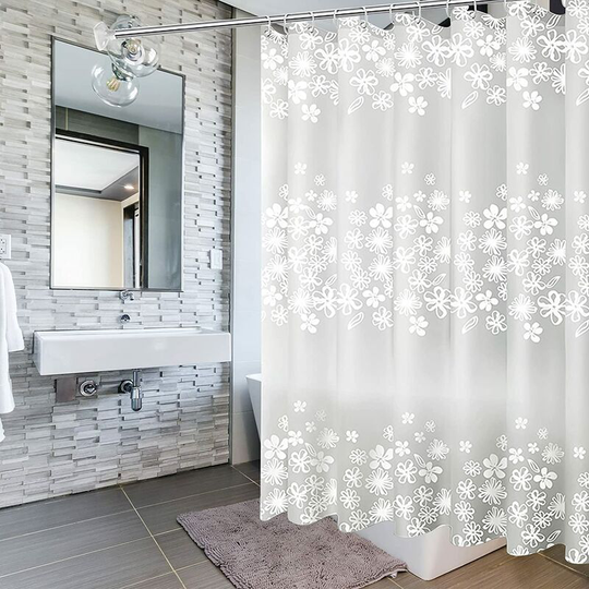 Shower Curtain, 100x180cm Bathroom Curtain Liner with, Anti-Mildew Antibacterial Waterproof Washable, for Bathtub Bathroom
