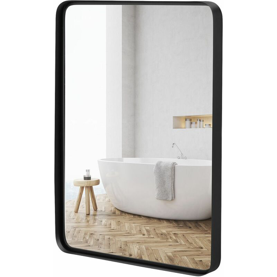 Rectangular Wall Mirror Modern Vanity Mirror Wall Hanging Mirror Rounded Corner