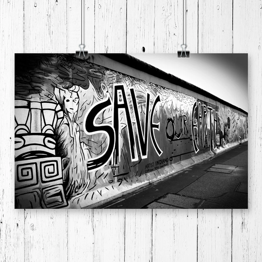 "Berlin Wall Germany Graffiti Wall Art" Graphic Art