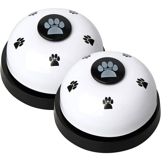 Perlerare - 2 Pack Animal Training Bells, Dog Bells with Large Button Pet Bells for Potty Training Interactive Training