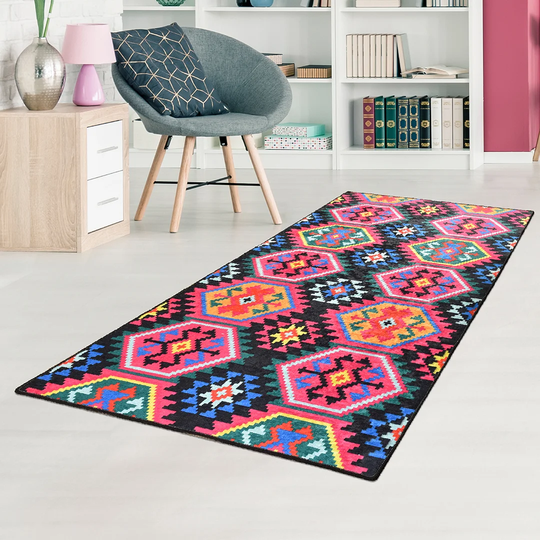 Hedda Shaggy Pink/Blue Rug