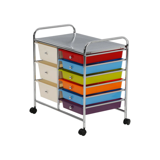 9 Drawer Trolley Storage Drawer
