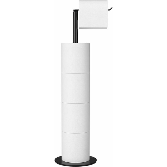 Simple And Convenient Toilet Paper DispenserToilet Paper HolderFreestanding Bathroom Stainless Steel Toilet Paper Holder With Black Finish
