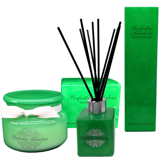 2 Piece Perfectly Fabulous Spring Hydrangea Scented Jar Candle Set