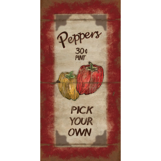 Pick Your Peppers - Wrapped Canvas Painting Print